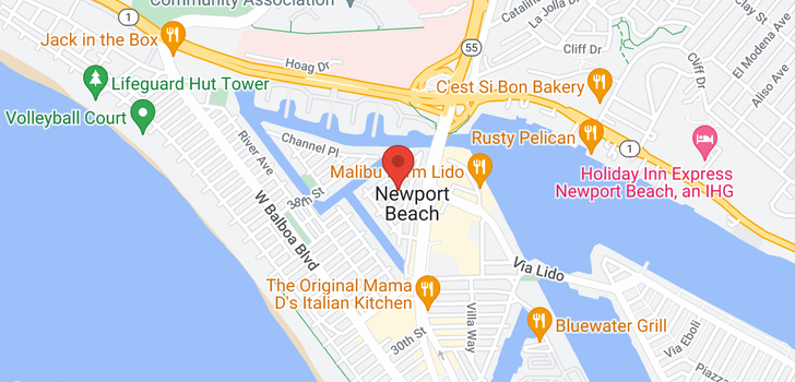 map of 517 35th Newport Beach, CA 92663